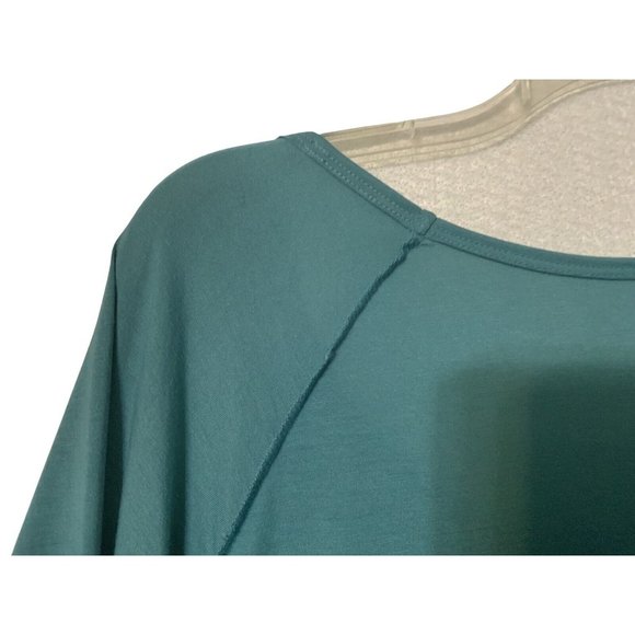 Terra & Sky Blouse Womens Plus Size 2X 20W 22W Blue Green White Scoop Neck Top S - Picture 6 of 11